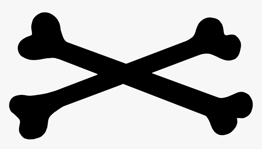 Black Cross Bones With Transparent Background - Cross Bones Transparent Background, HD Png Download, Free Download