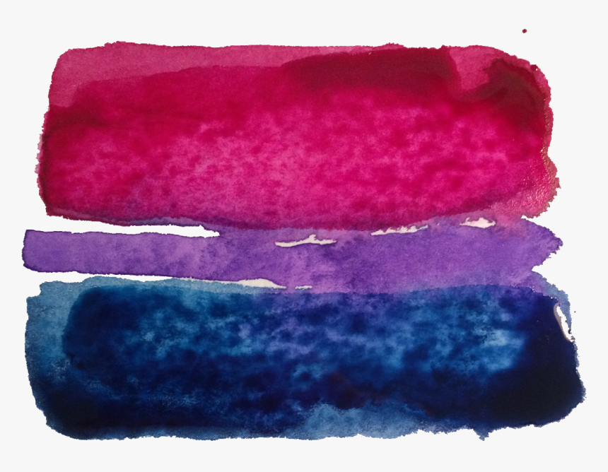 #pride #png #bi #bisexual #pink #blue #purple #lgbt - Watercolor Paint, Transparent Png, Free Download