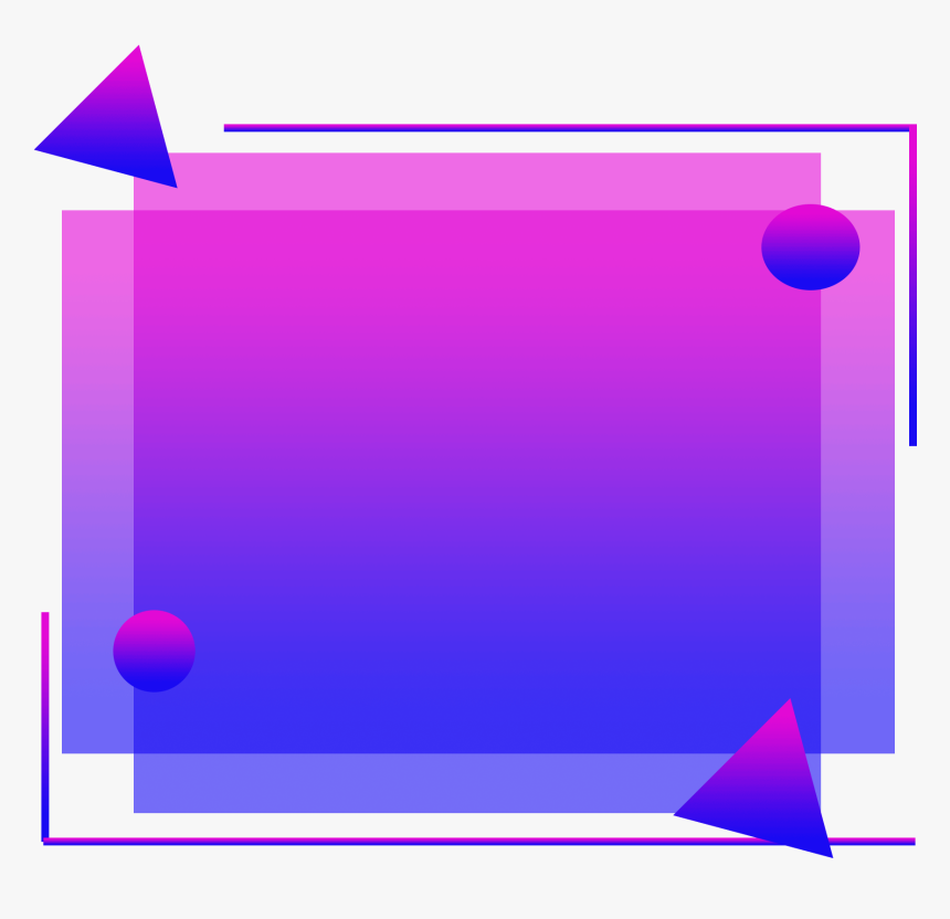 Blue Violet Pop Color Commercial Technology Style Png - Border Blue And Violet, Transparent Png, Free Download