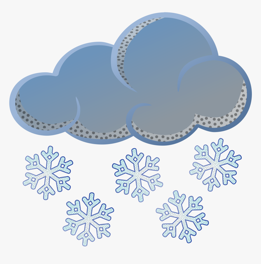 Free Snow Clouds Cliparts - Snowy Day Clipart Black And White, HD Png Download, Free Download