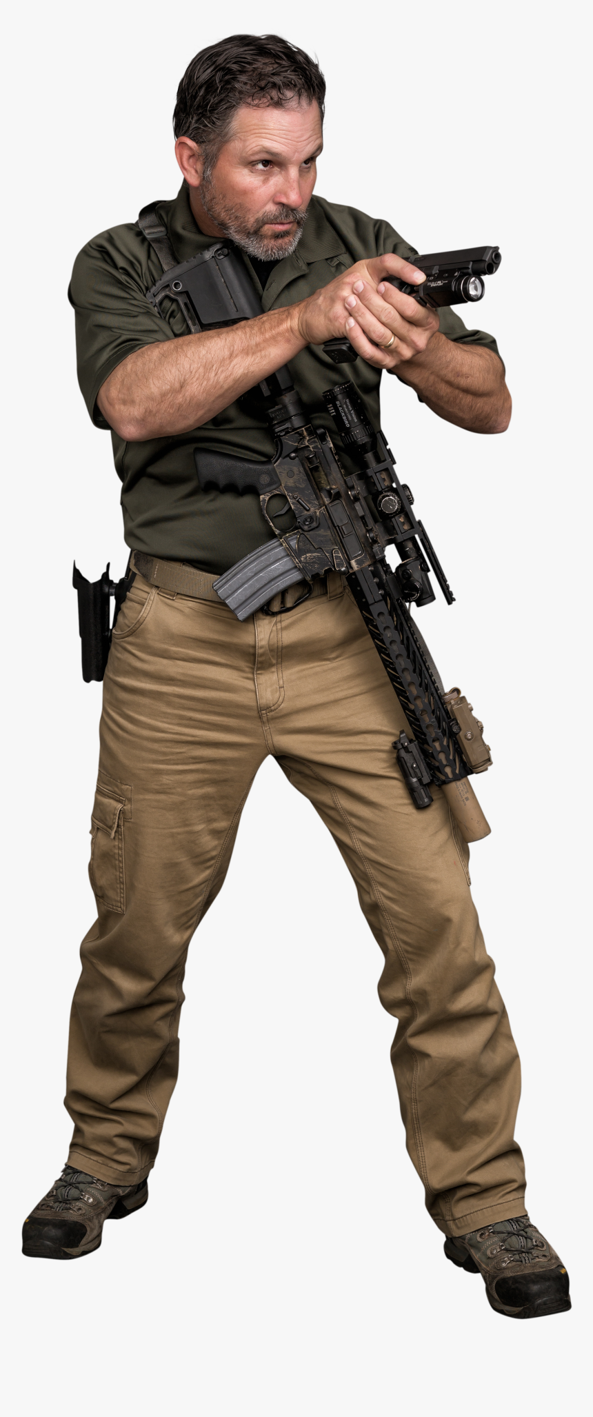 Guy With Gun Png - Guy With A Gun, Transparent Png, Free Download