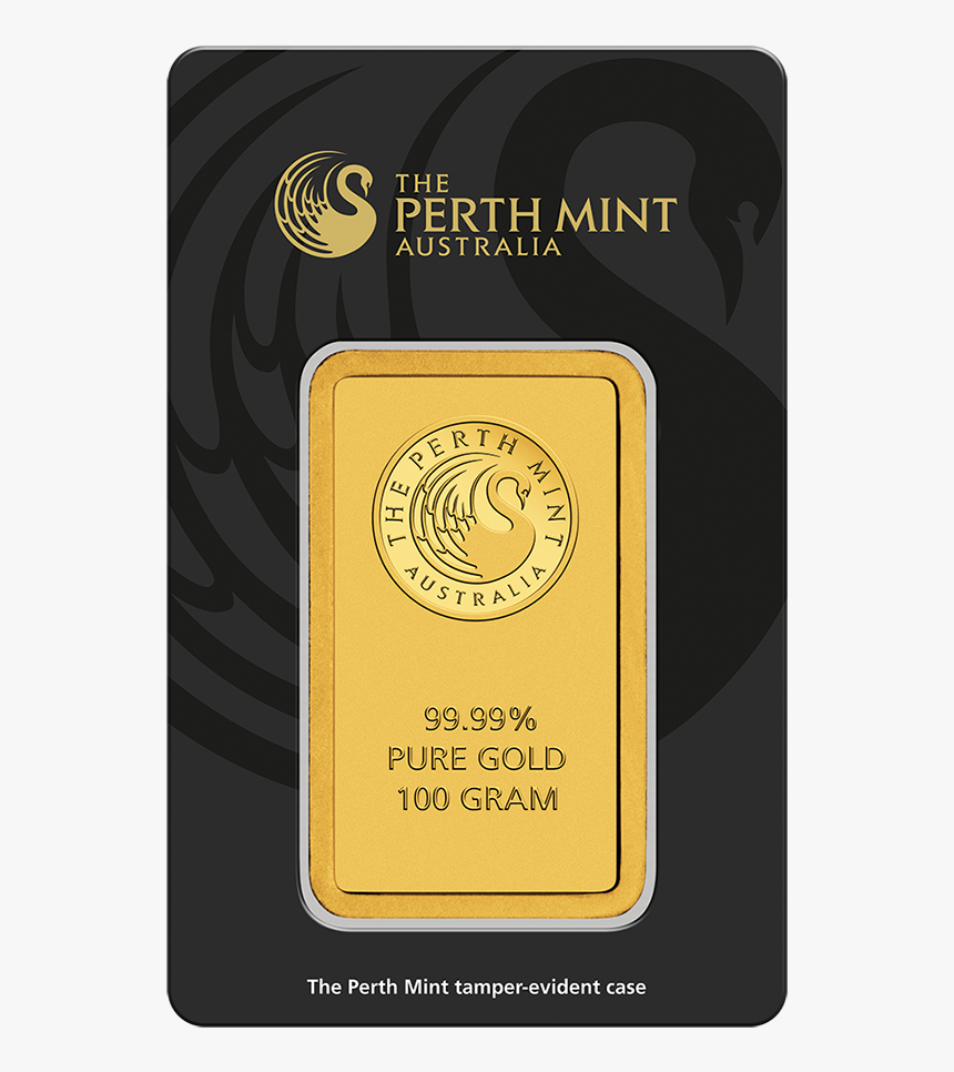 100g Gold Bar Perth Mint, HD Png Download, Free Download