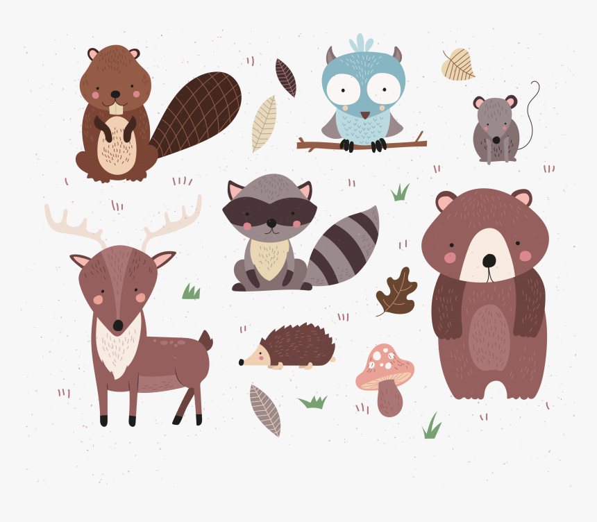 Clip Art Forest Animals Pictures - Elementos Da Natureza Os Animais, HD Png Download, Free Download