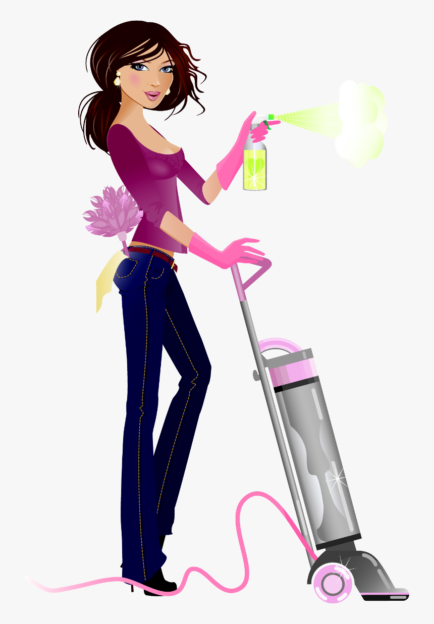 Maiden Clipart House Cleaner - Cleaning Lady Logo Png, Transparent Png, Free Download