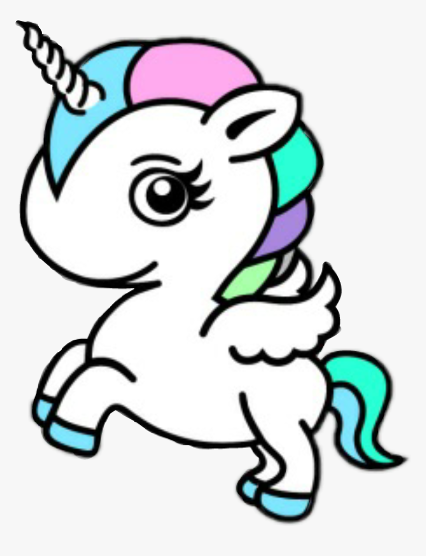 #baby #unicorn #colorful #cute #colorsplash - Baby Cute Drawings Unicorn, HD Png Download, Free Download