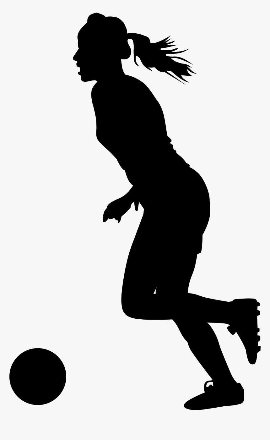 Png Soccer Picture Transparent - Female Soccer Player Silhouette, Png Download, Free Download