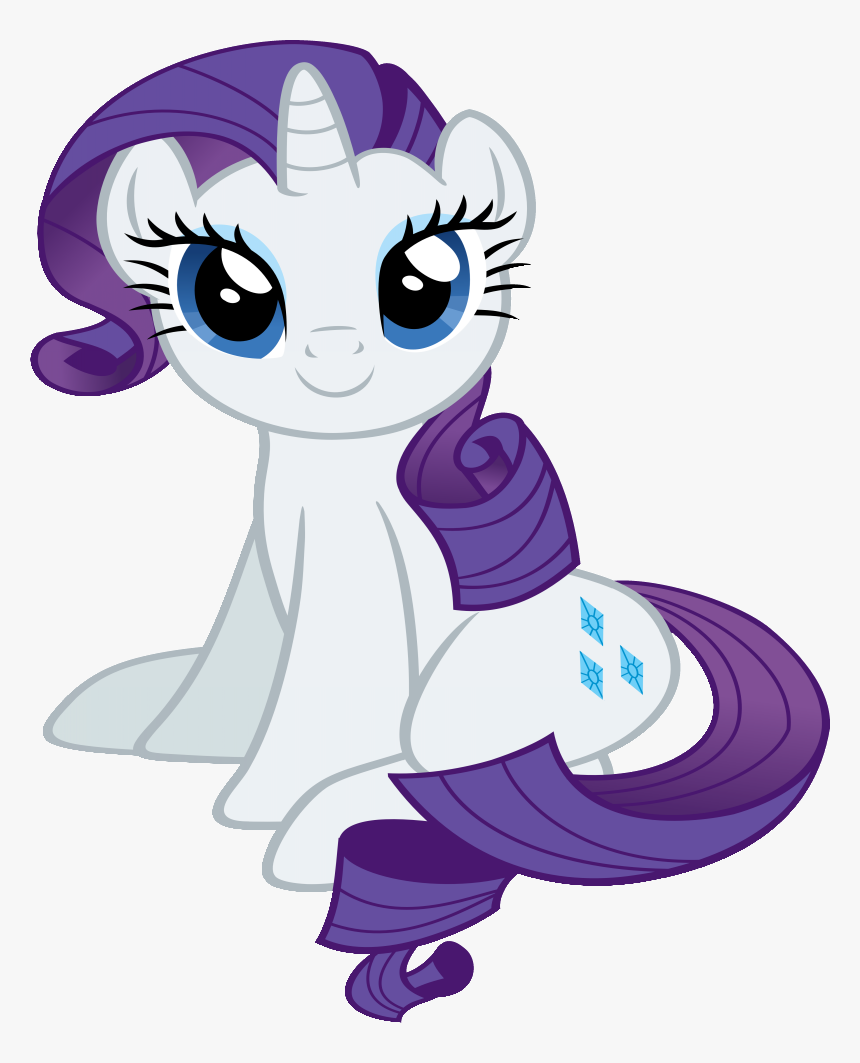 Cute Purple-mane Baby Unicorn Tattoo Design By Slb94 - My Little Pony Rarity Sitting, HD Png Download, Free Download