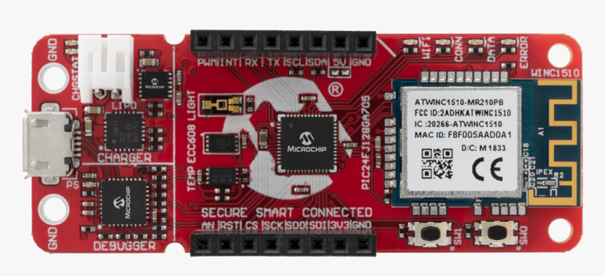 Microchip"s New Pic-iot Wg Development Board For Google - Avr Iot Wg Development Board, HD Png Download, Free Download