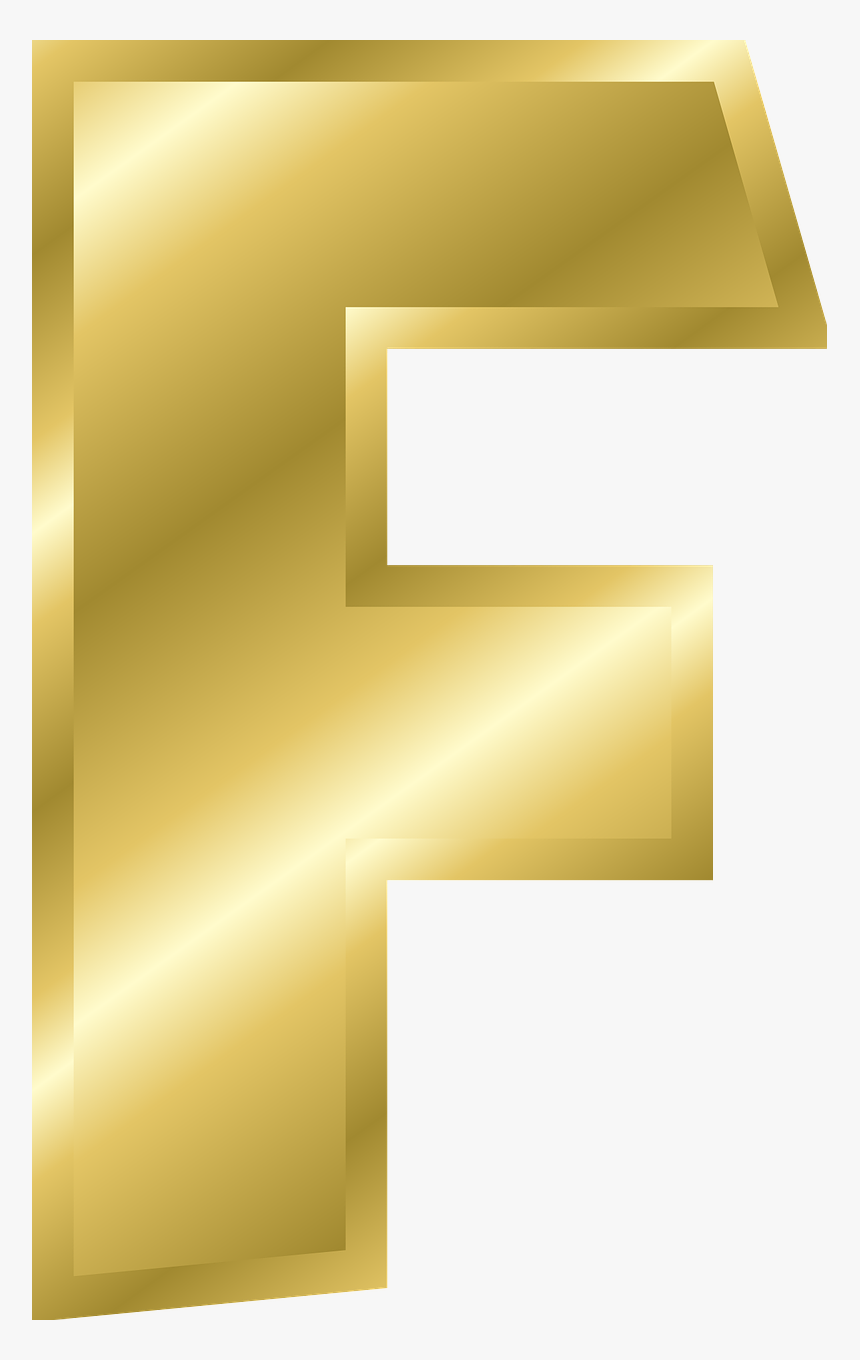 Letter F Capital Letter Free Picture - Letter F In Gold, HD Png Download, Free Download