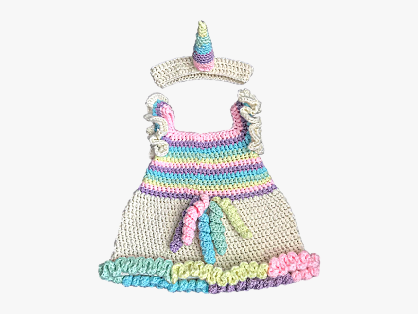 Unicorn Dress For Baby - Unicorn Crochet Dress, HD Png Download, Free Download