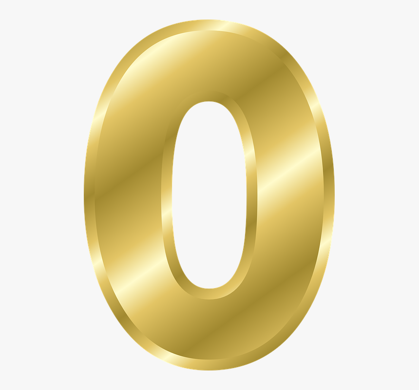 Number, 0, Alphabet, Abc, Gold, Gradient - Gold Number 0 Clipart, HD Png Download, Free Download