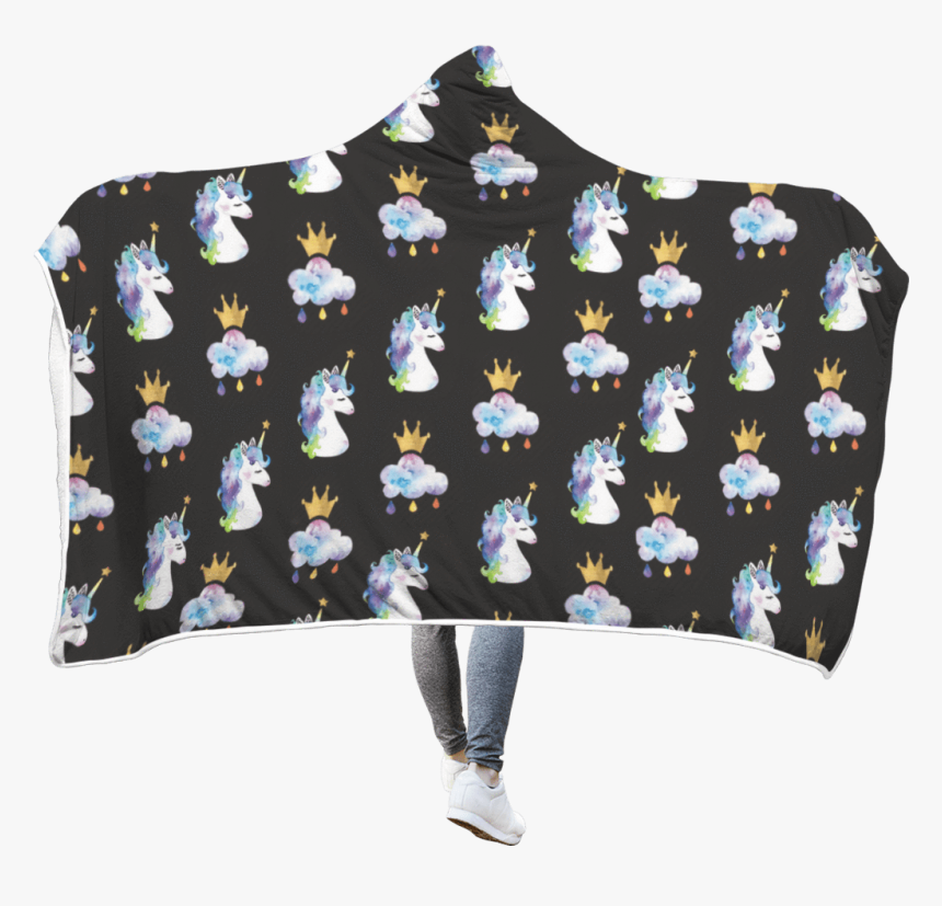 3d Baby Unicorn And Cloud Prince Full-print Hooded - Elephant, HD Png Download, Free Download