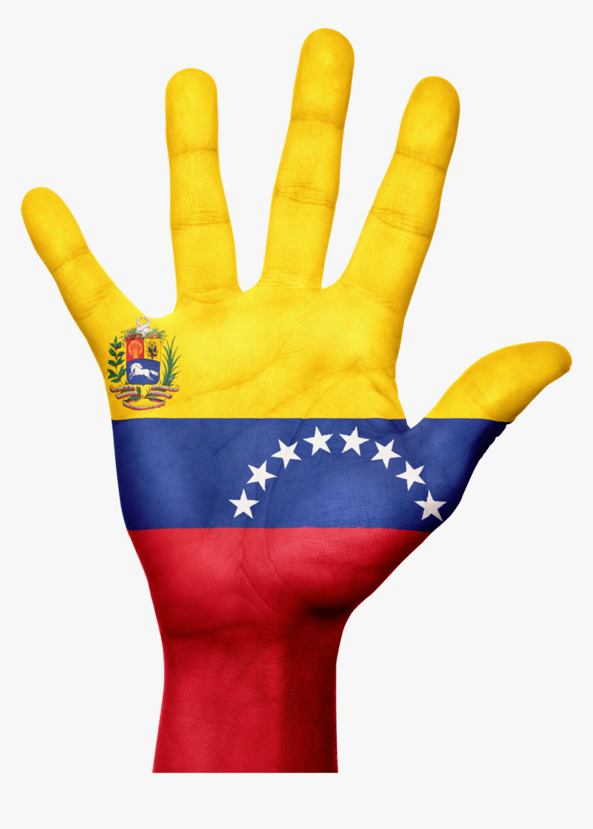 Mano Con La Bandera De Venezuela, HD Png Download, Free Download