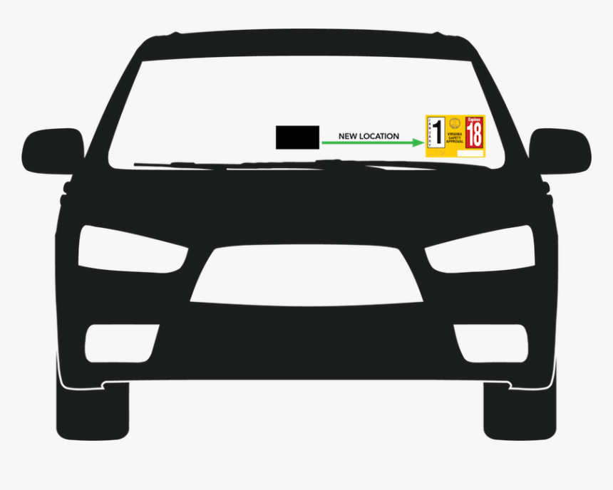 Va Inspection Sticker Location, HD Png Download, Free Download