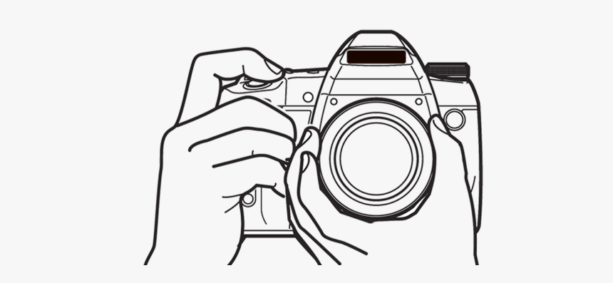 Line Art Camera Png Clipart , Png Download - Camera Drawing, Transparent Png, Free Download