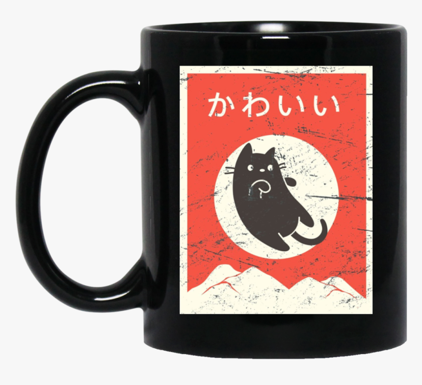 Vintage Japanese Cat Kawaii Anime Mugs Bm11oz 11 Oz - Japanese Brand Vintage T Shirt, HD Png Download, Free Download