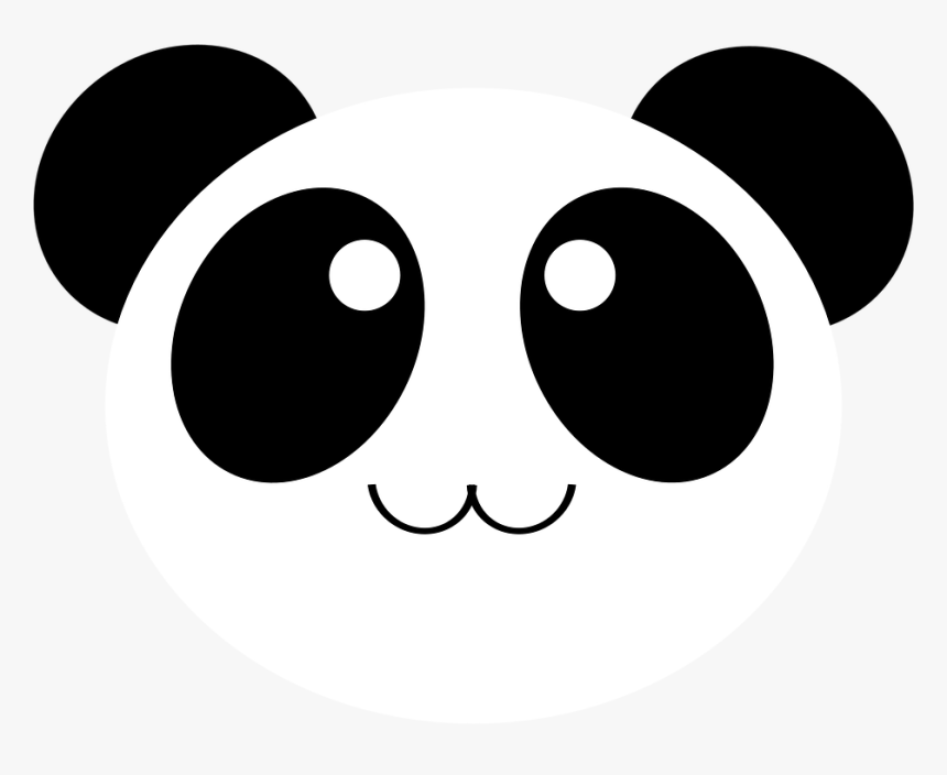 Panda, Bear, Cute, Adorable, Kawaii, Face, Round - Rosto Urso Panda Png, Transparent Png, Free Download