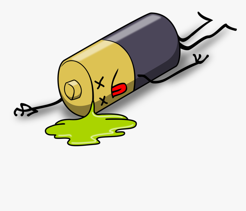 Dead Battery Cartoon, HD Png Download, Free Download
