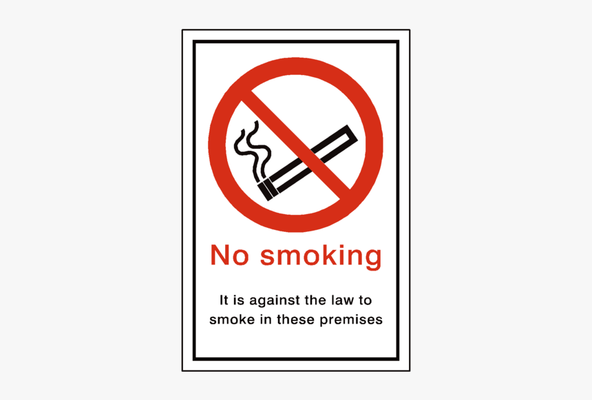 No Smoking Law Sticker - No Smoking Sign Law, HD Png Download, Free Download