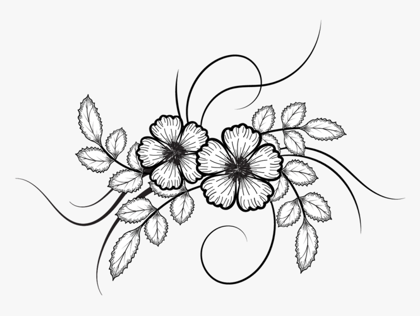 Flower Chalk Art Transparent Png Clipart Free Download - Transparent Flower Drawings Png, Png Download, Free Download