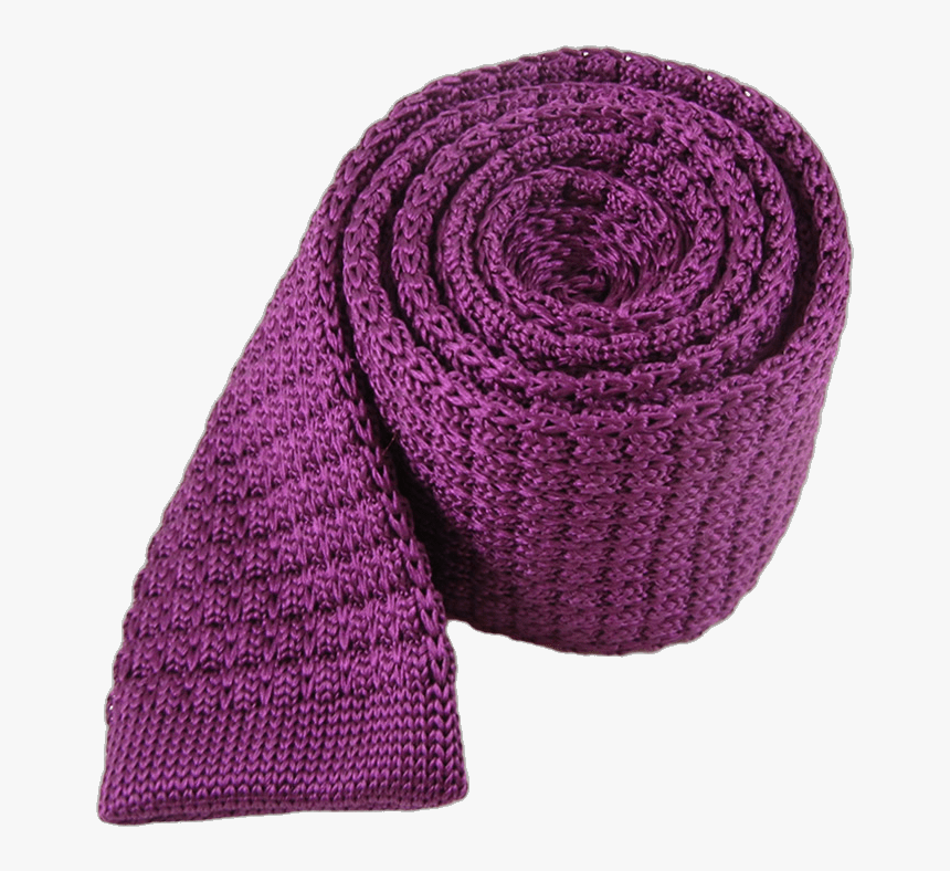 Plum Textured Solid Knit Tie - Wool, HD Png Download, Free Download