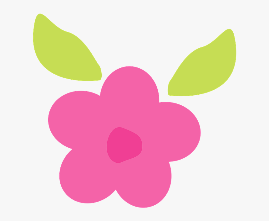 Flower, Cute, Pink, Gree, Spring, Summer, Floral, Girl - Cute Pink Flower, HD Png Download, Free Download