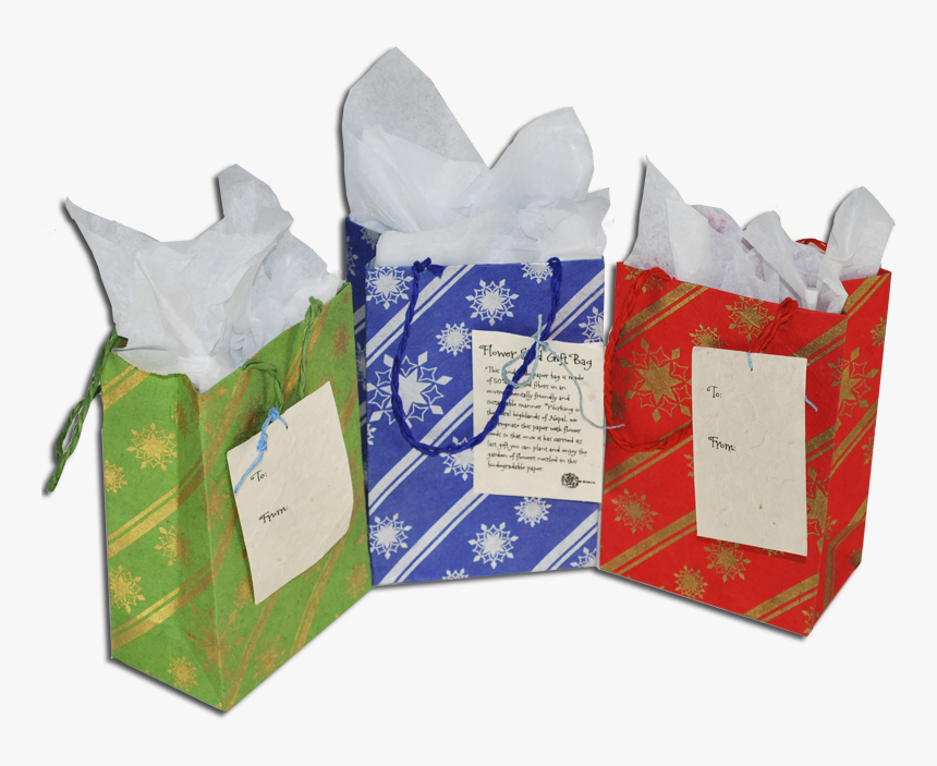 Holiday Seeded Gift Bags - Paper, HD Png Download, Free Download