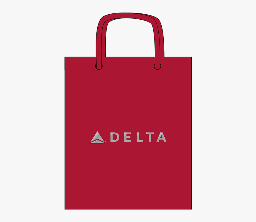 Red 10 X 12 Gift Bag With Tissue - Delta Air Lines, HD Png Download, Free Download