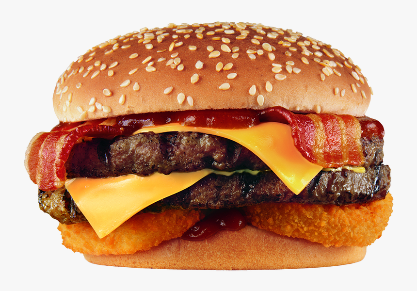 Bacon Cheeseburger Png - Double Western Bacon Cheeseburger Calories, Transparent Png, Free Download