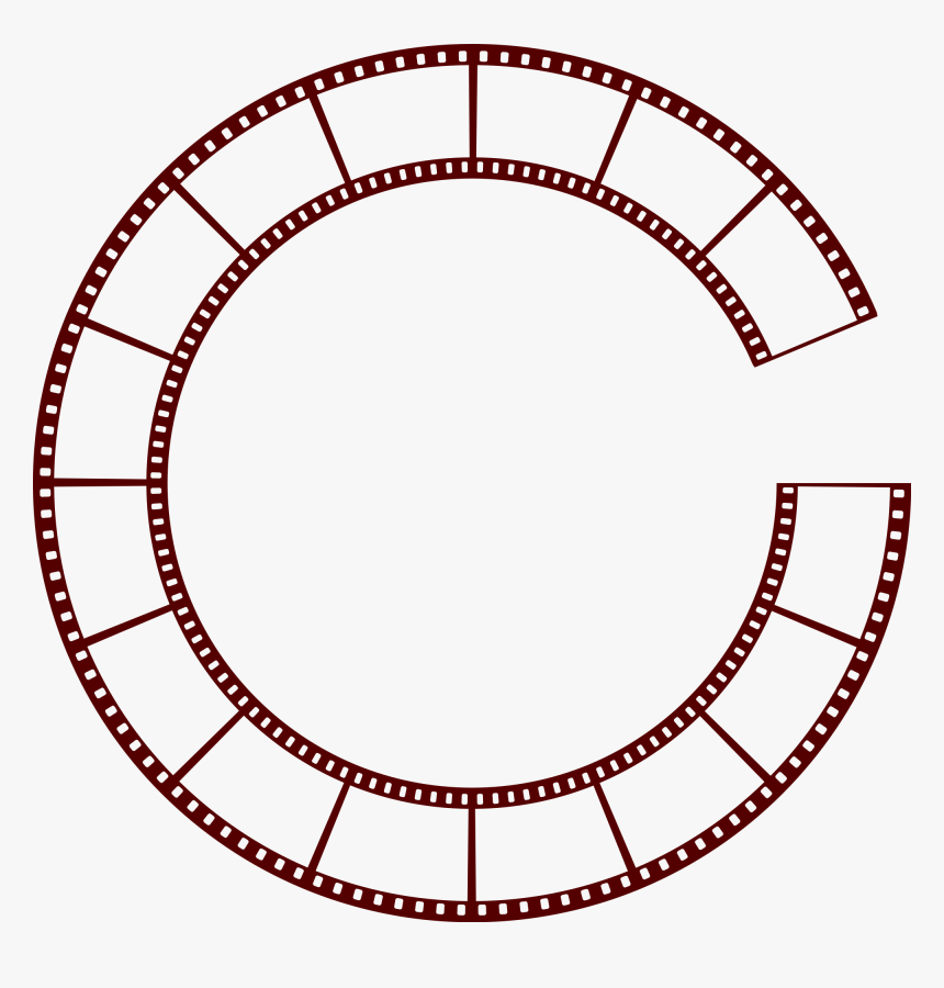 Film Strip Png Vector Black And White Library - Film Strip Circle Vector, Transparent Png, Free Download