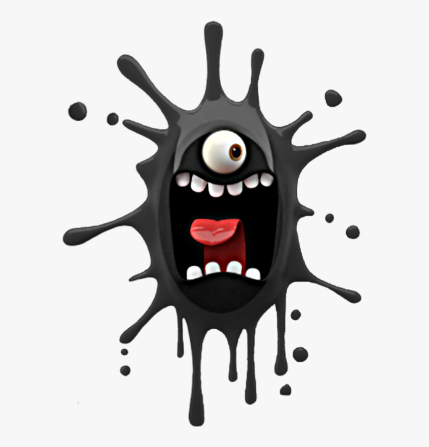 Scared Cute Mouth Emotions Gray Schalloween - 3d Monster Png, Transparent Png, Free Download