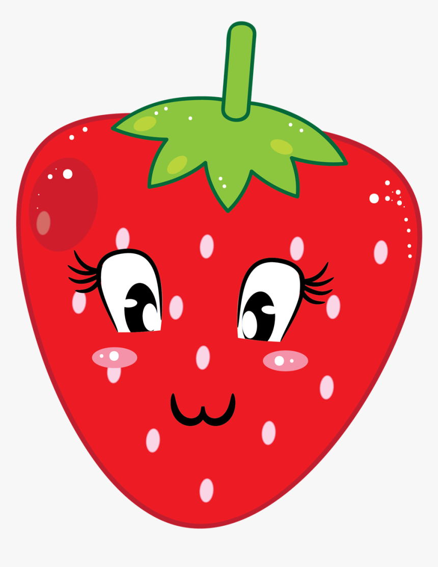 Cute Strawberry Png Clip Art - Cartoon Strawberry Clipart, Transparent Png, Free Download