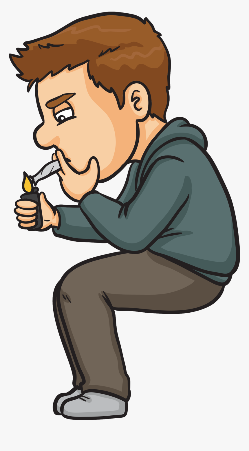 Buy Best Weed Accessories Wrangell Ak - Cartoon Guy Smoking Weed, HD Png Download, Free Download