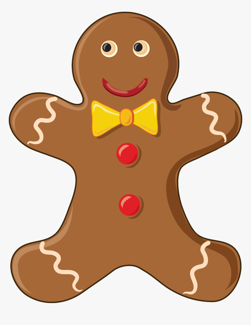 Funny Gingerbread Man Clipart Kid - Gingerbread Men Clip Art, HD Png Download, Free Download