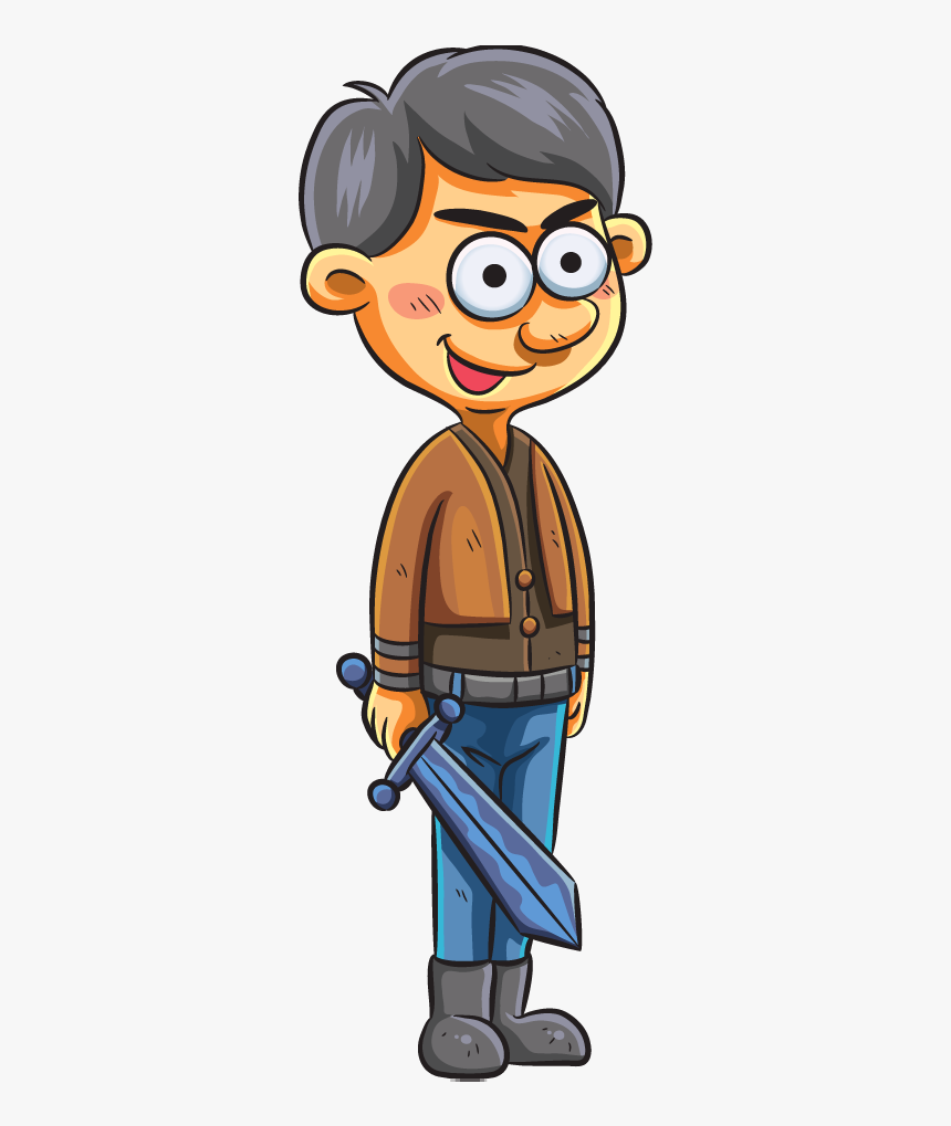 1dsp 20160125 People - Cartoon Person Holding A Sword, HD Png Download, Free Download