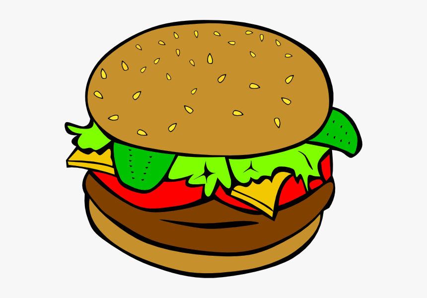 Hamburger Clip Art At Clker - Food Clipart Png, Transparent Png, Free Download