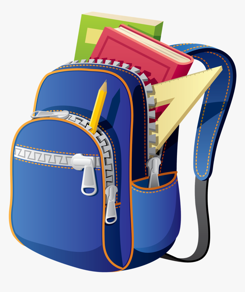Transparent Backpack Clip Art - School Bag Vector Png, Png Download, Free Download