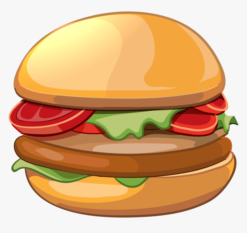 Cheeseburger Hamburger French Fries Illustration Veggie - Hamburger, HD Png Download, Free Download