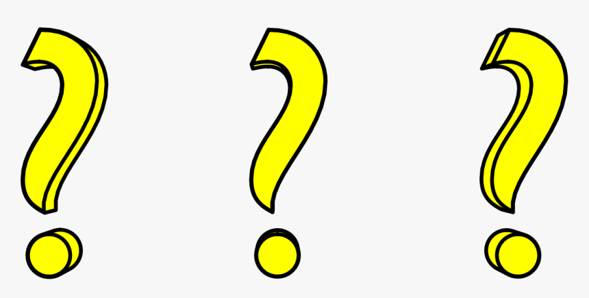 Number 3 Clipart Yellow - Three Question Mark Png, Transparent Png, Free Download