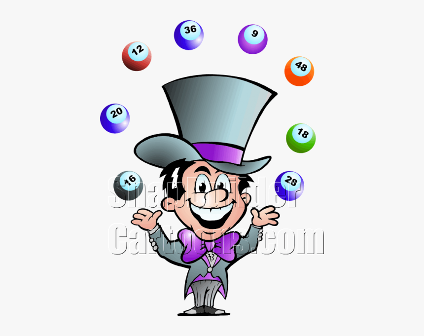 Lucky Lottery Man - Bingo Balls Cartoon, HD Png Download, Free Download