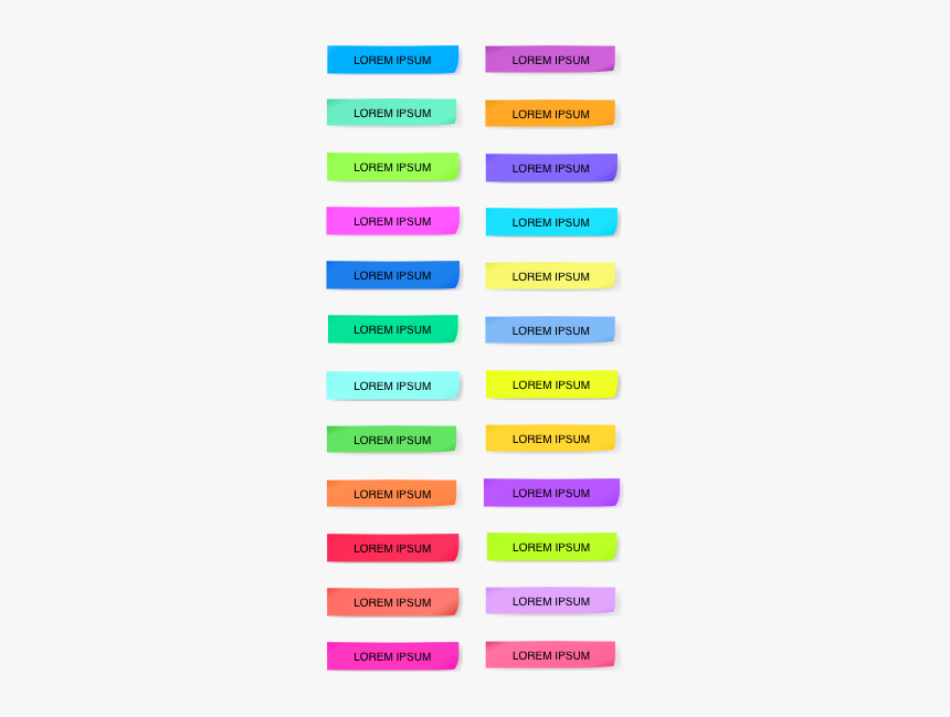 Post It Notes Strips, HD Png Download, Free Download