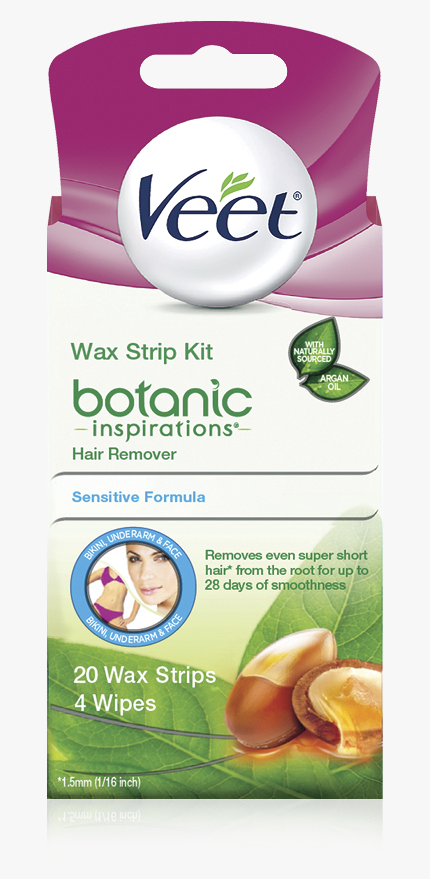 Veet® Botanic Inspirations Wax Strip Kit - Permanently Hair Remove Cream, HD Png Download, Free Download