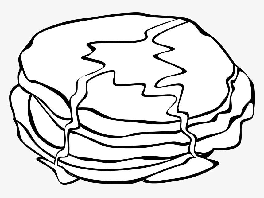Collection Of Black - Pancake Clip Art Black And White, HD Png Download, Free Download