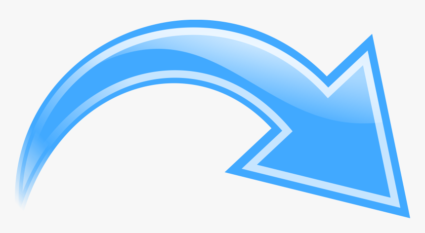 Curved Blue Arrow Vector, HD Png Download, Free Download