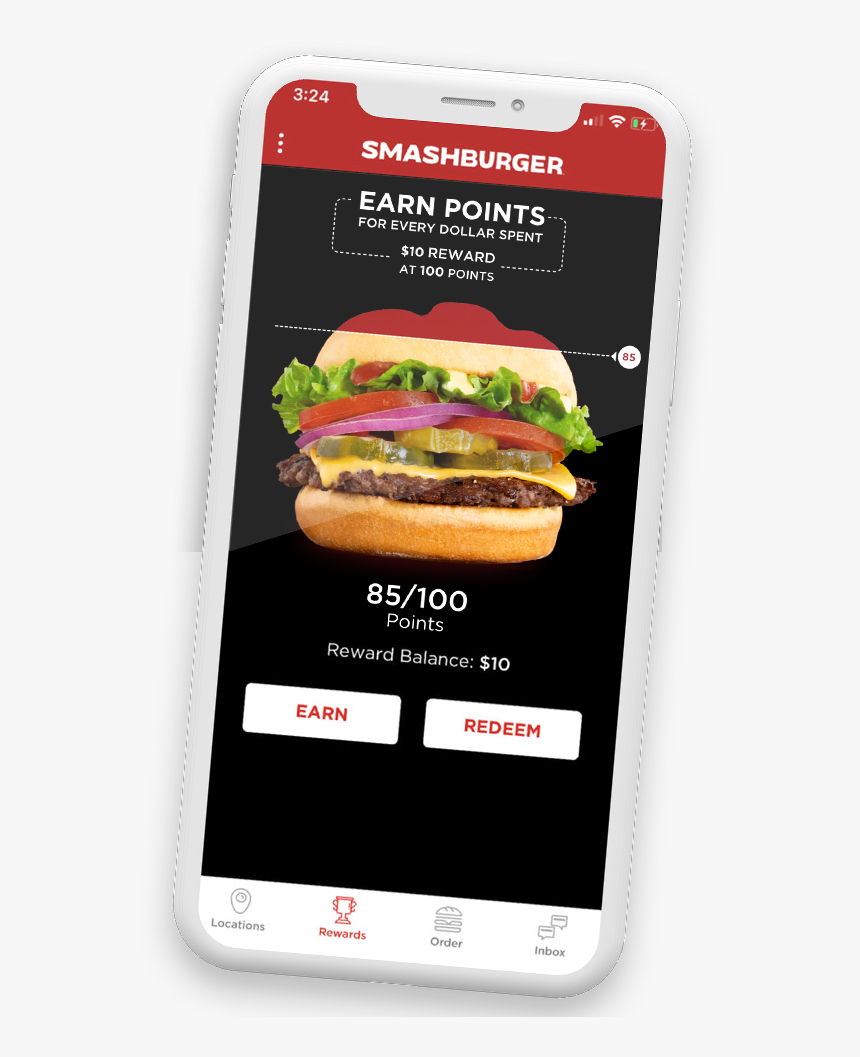 Smashburger Mobile App - French Fries Cheeseburger Sth Styl Ice Tea, HD Png Download, Free Download