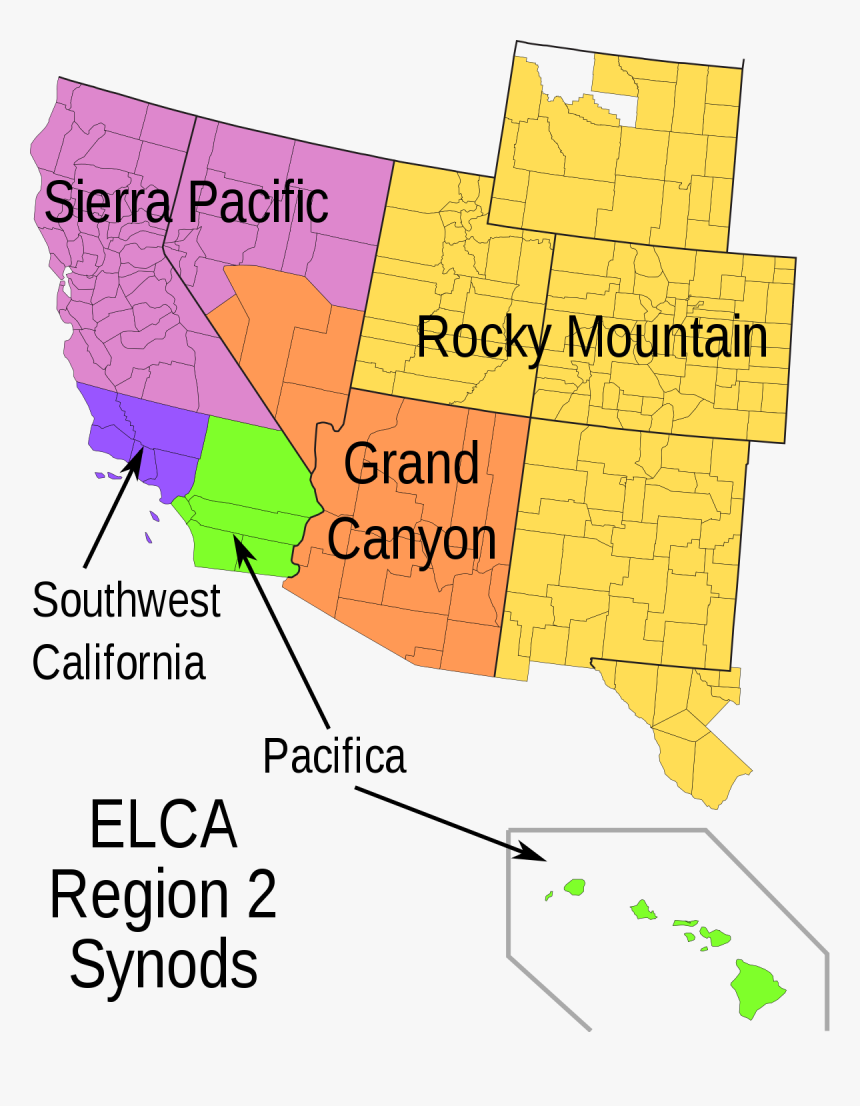 Southwest Region Grand Canyon Map, HD Png Download, Free Download