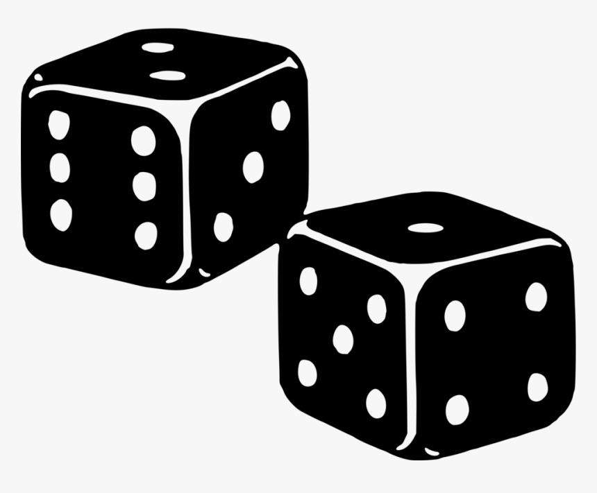 Dice,dice Game,recreation - Dice Black And White Png, Transparent Png, Free Download