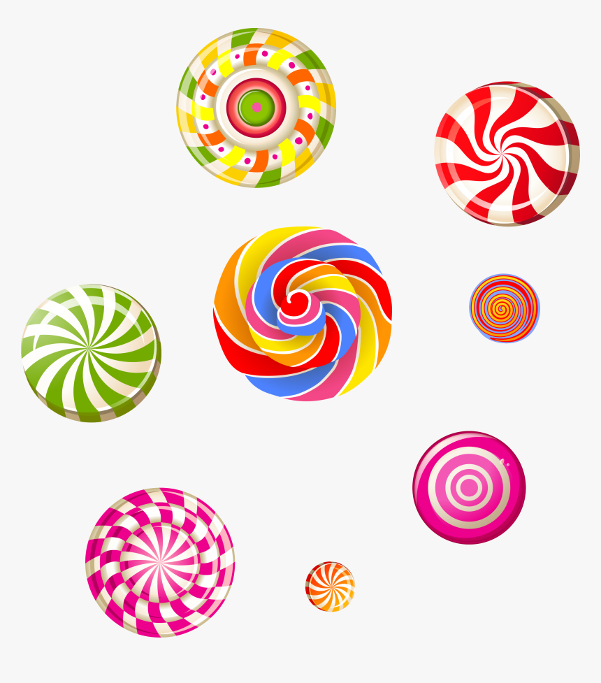 Transparent Corn Clip Art - Colourful Lollipop Design Paper, HD Png Download, Free Download