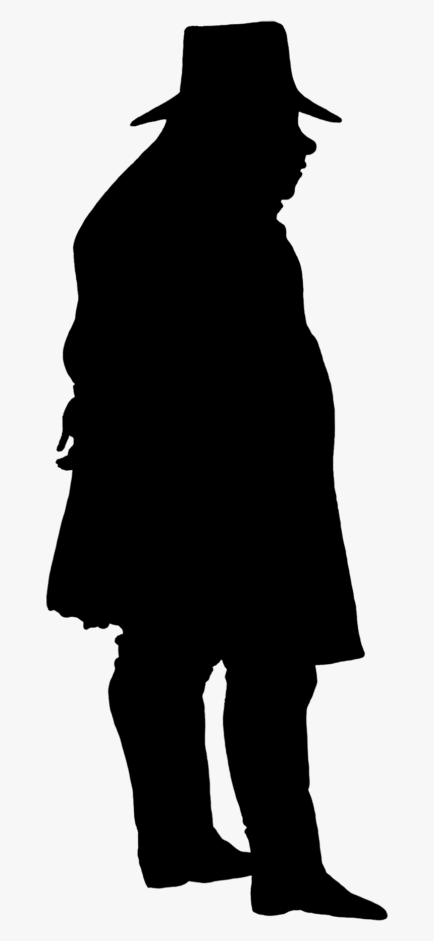 Elderly Man Silhouette - Victorian Era Silhouettes, HD Png Download, Free Download