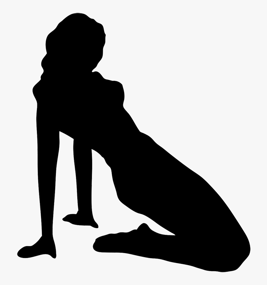 Silhouette Of Pin Up Girl - Free Female Silhouette Png, Transparent Png, Free Download